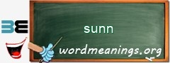 WordMeaning blackboard for sunn